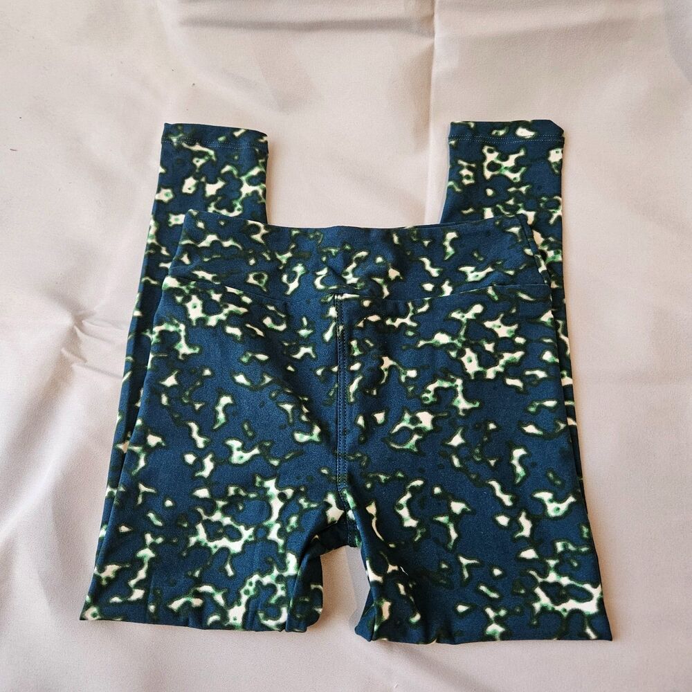 LuLaRoe Kids Mossy Forest Floor Leggings Size S/M 3T-4T